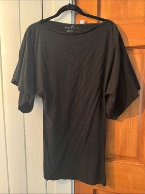 Boxfresh Black Mini Dress with Relaxed Short Sleeves